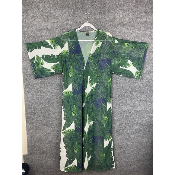 Windsor Transport to Tropical Long Kimono Women's Size Small Beach Coverup - Picture 9 of 10
